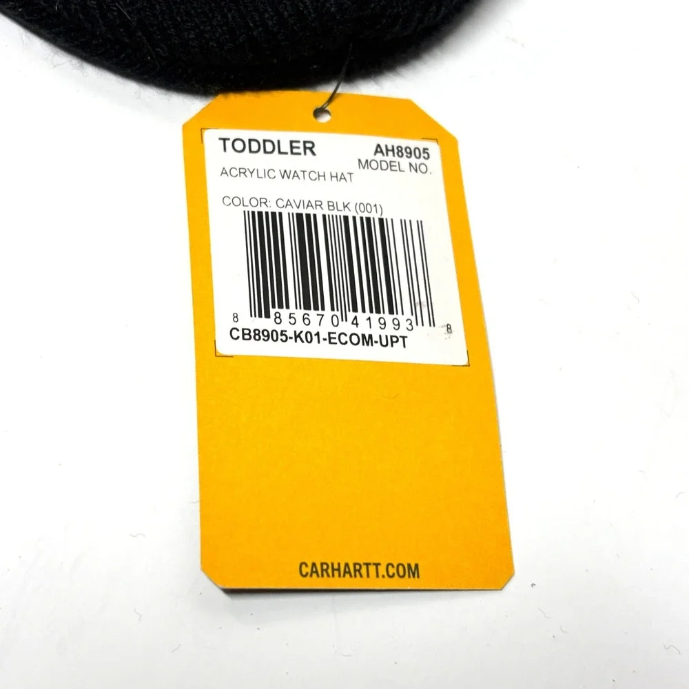 New Carhartt Acrylic Watch‎ Hat Toddler Infant Caviar Black Beanie Gorpcore